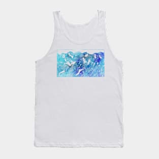 Hair Sea In Blue Tank Top